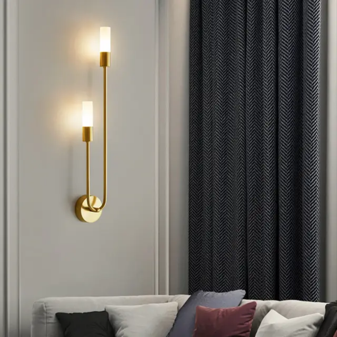 Modern Copper wall light Porch Corridor Bedside aisle long strip gold led Wall Sconce Lamp