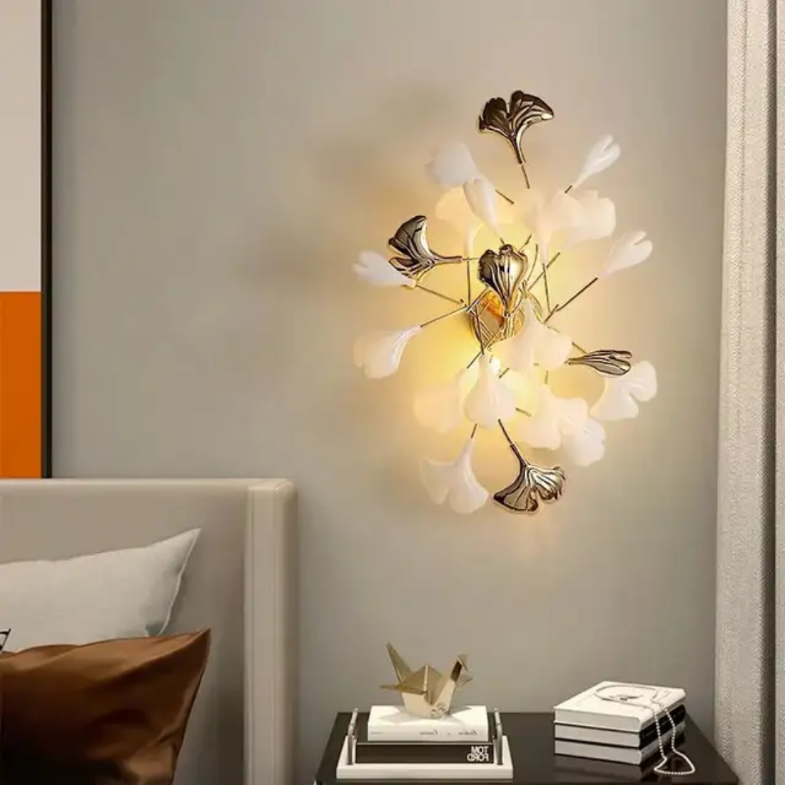 Modern Acrylic Wall Light Ginkgo Leaf