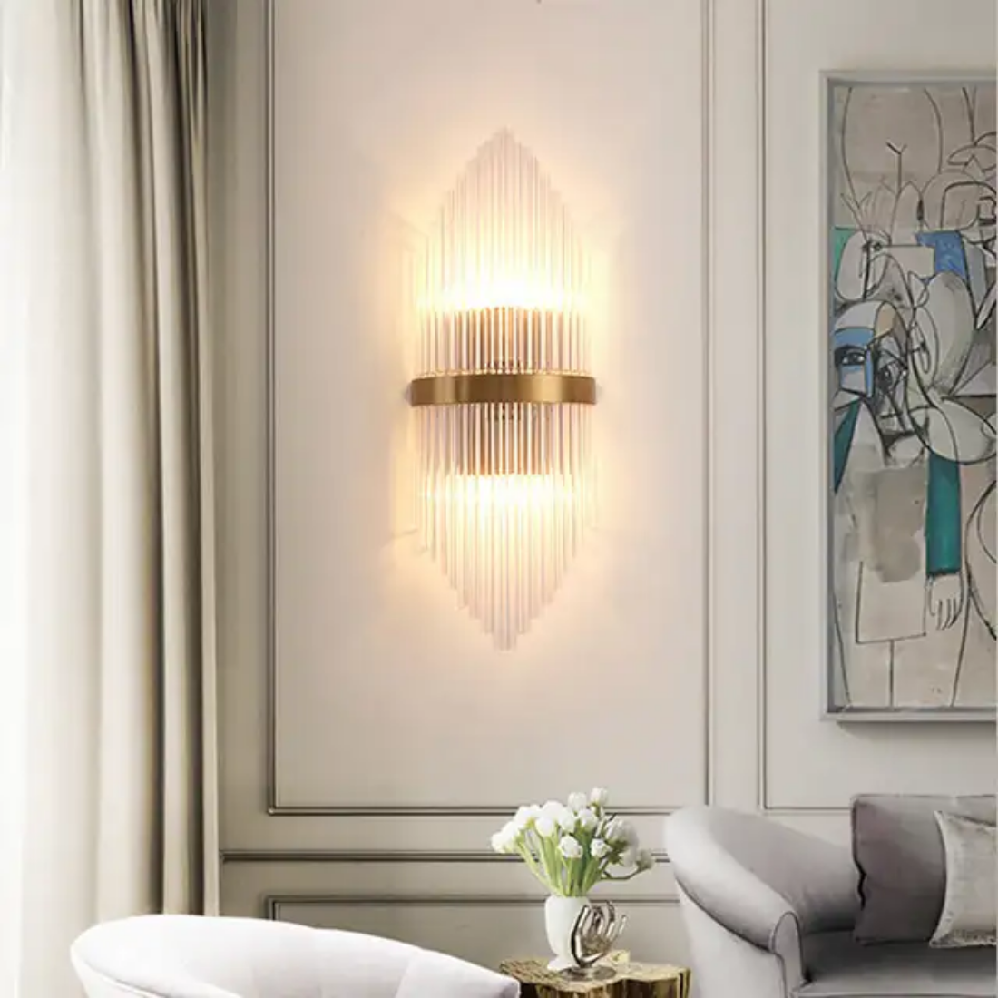 Nordic modern glass shade led wall lamp