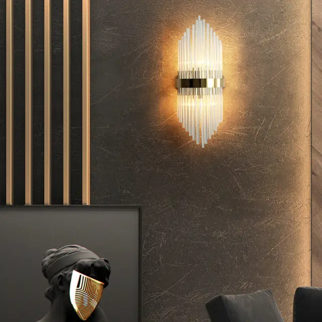 Nordic modern glass shade led wall lamp