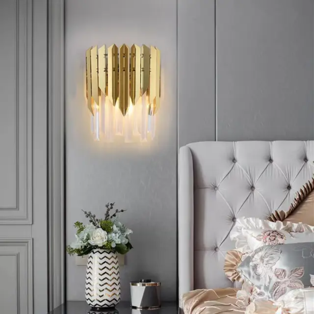 Luxury crystal small wall lamp