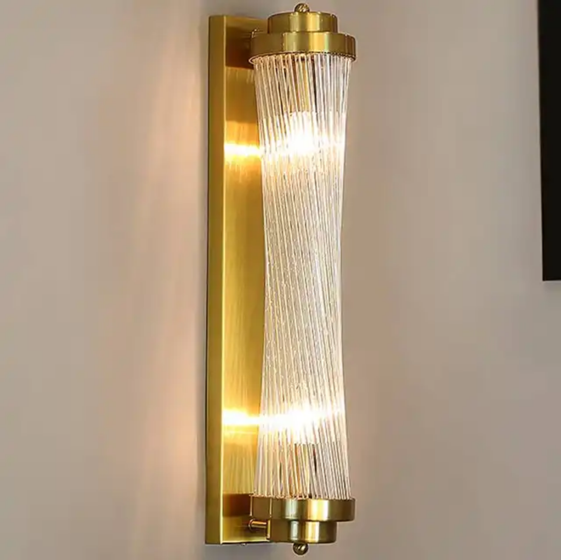 Crystal pillars Rotated Slim waist Decorative Gold Wall Lights