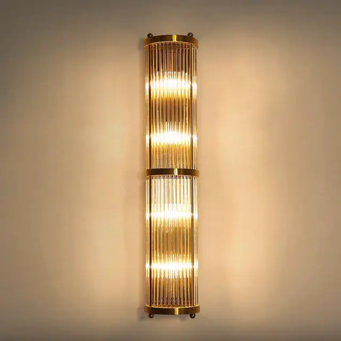 Plated glass shade wall lamp