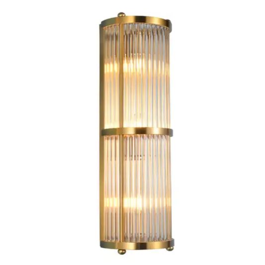 Plated glass shade wall lamp