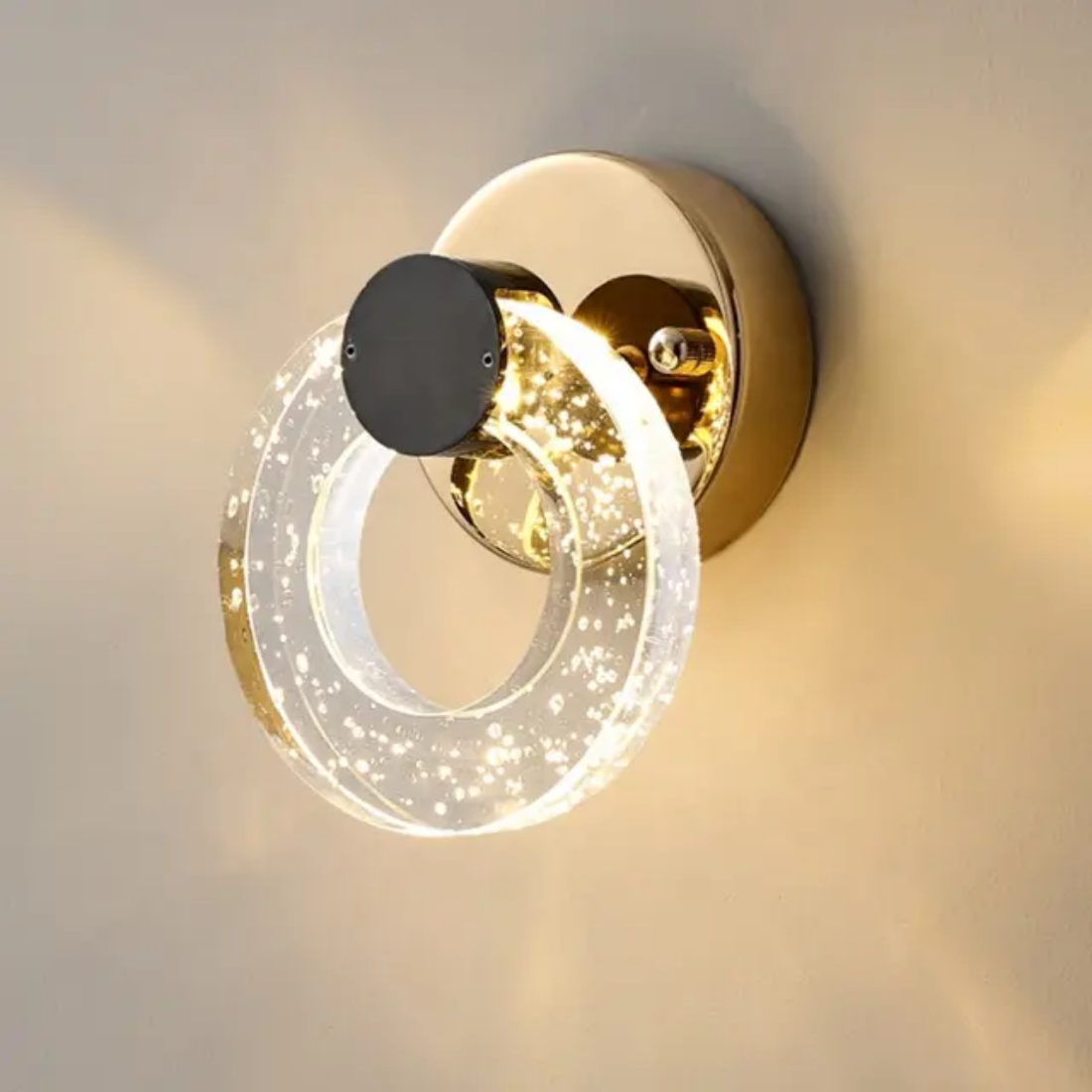 Crystal light Indoor bubble circle modern gold luxury Wall Lamp