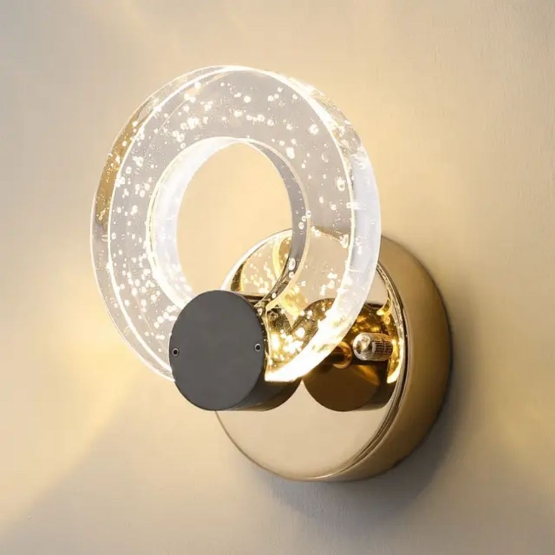 Crystal light Indoor bubble circle modern gold luxury Wall Lamp