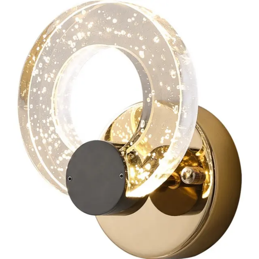 Crystal light Indoor bubble circle modern gold luxury Wall Lamp