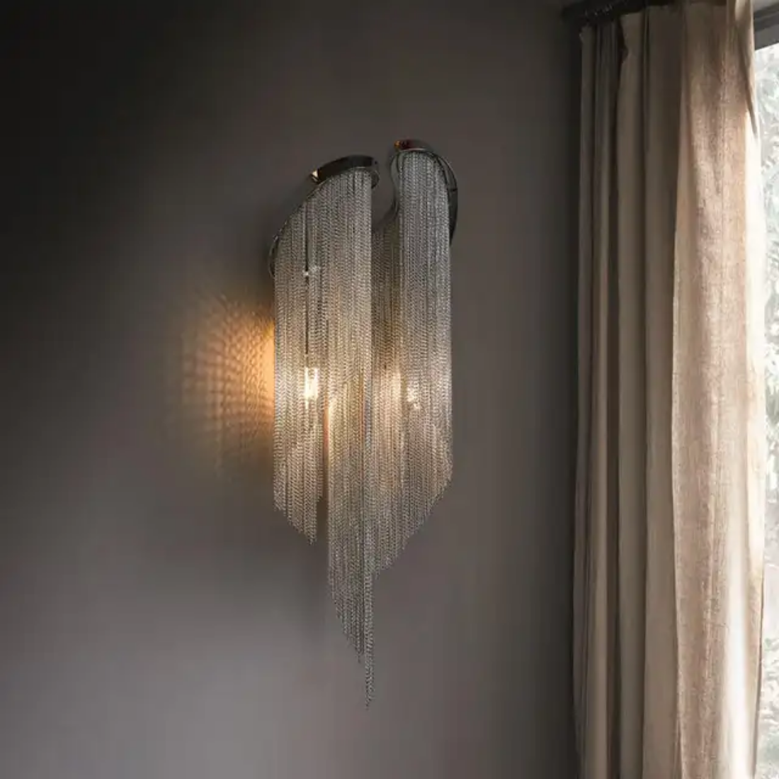 Modern fancy tassel sconce