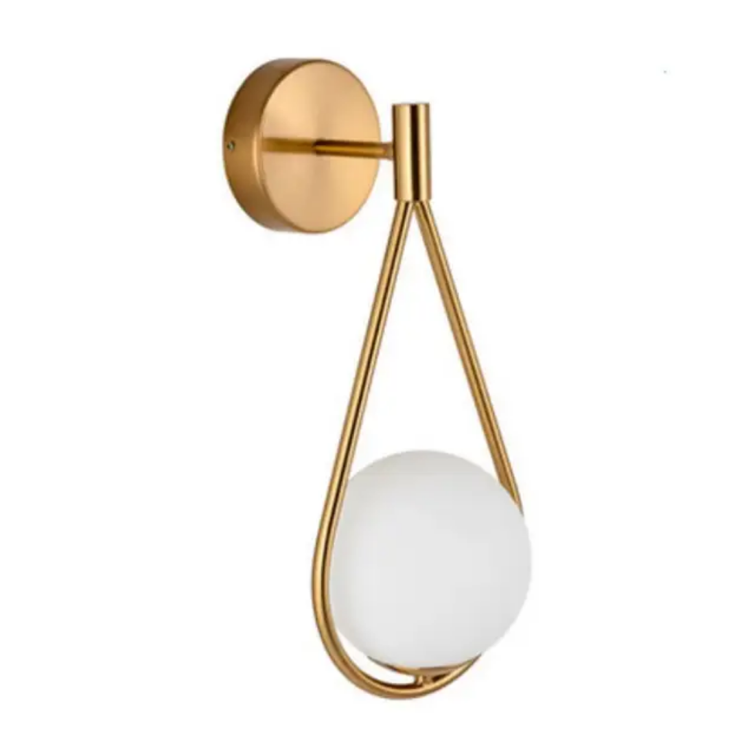 Lobby brass glass ball wall lamp