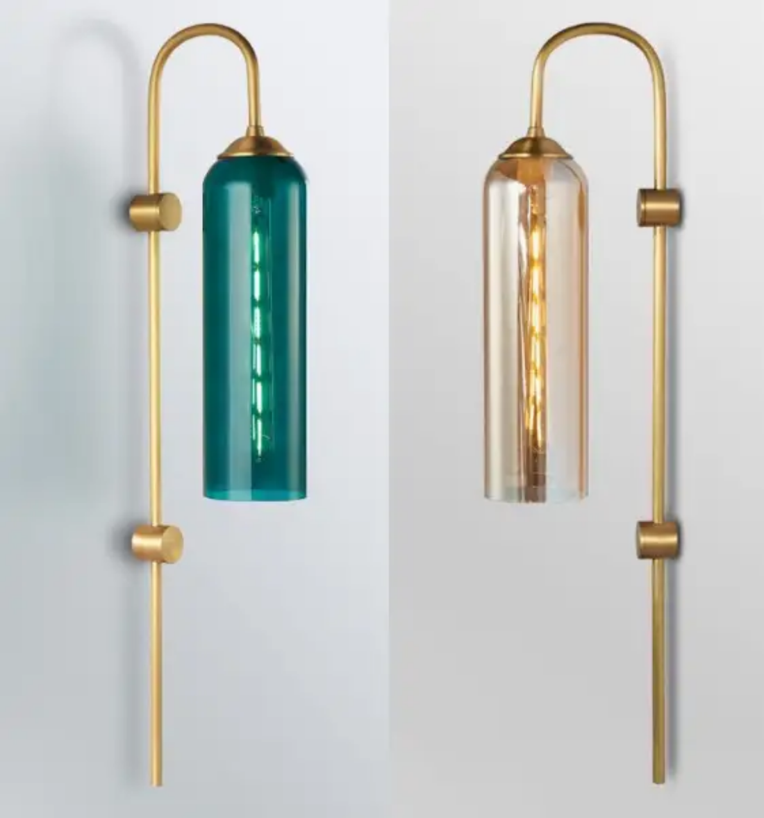 Simple all-copper wall lamp