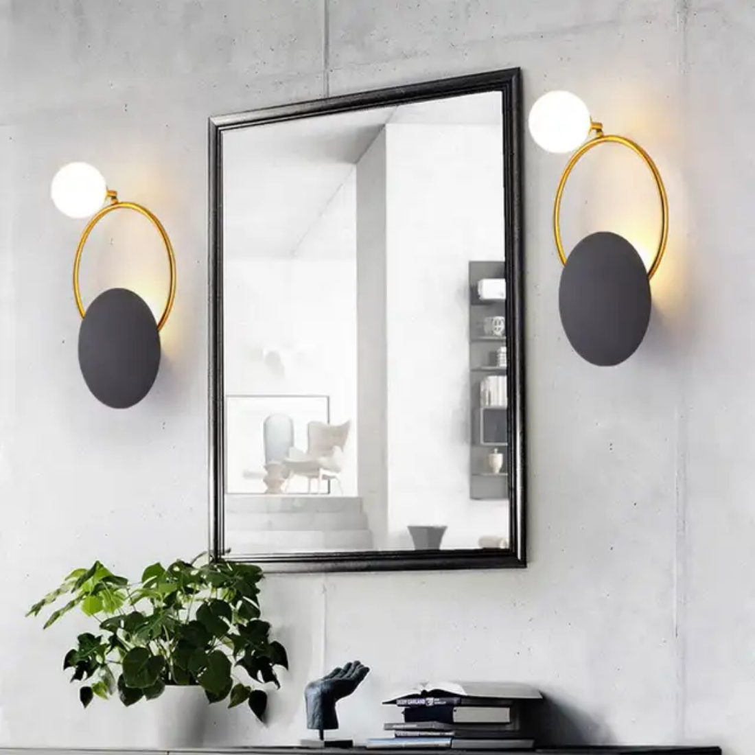 Modern Minimalist glass ball Circle Wall lamp