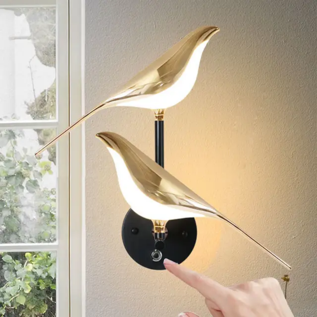 Metal Cuckoo Bird Shape sconce lights