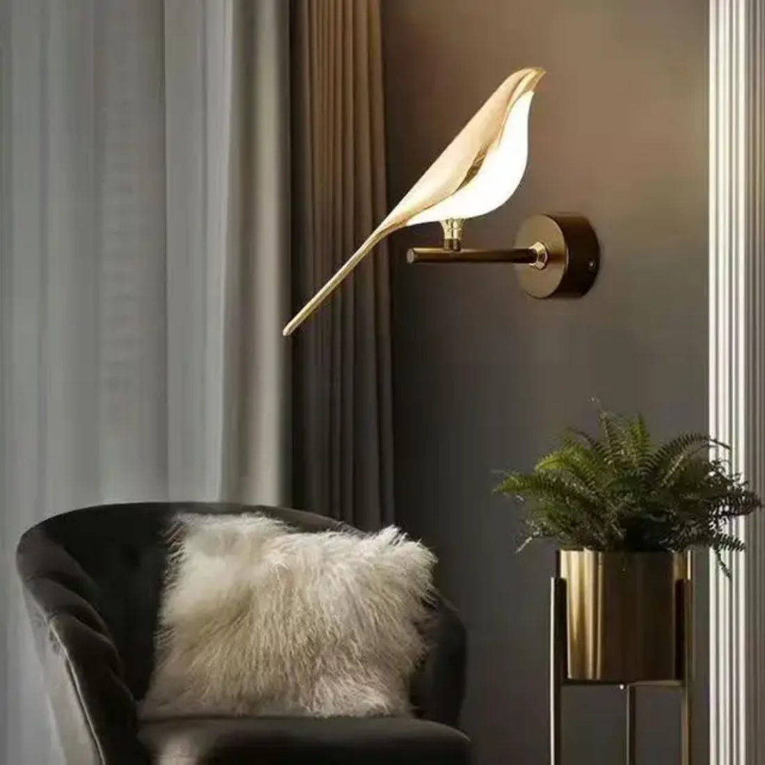 Metal Cuckoo Bird Shape sconce lights