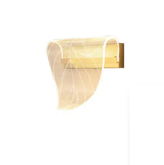 Luxury metal leaf modern wall lamp