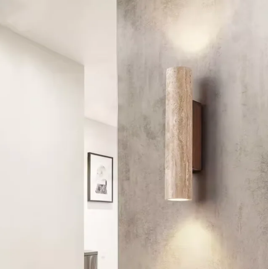 Luminous marble wall lamp