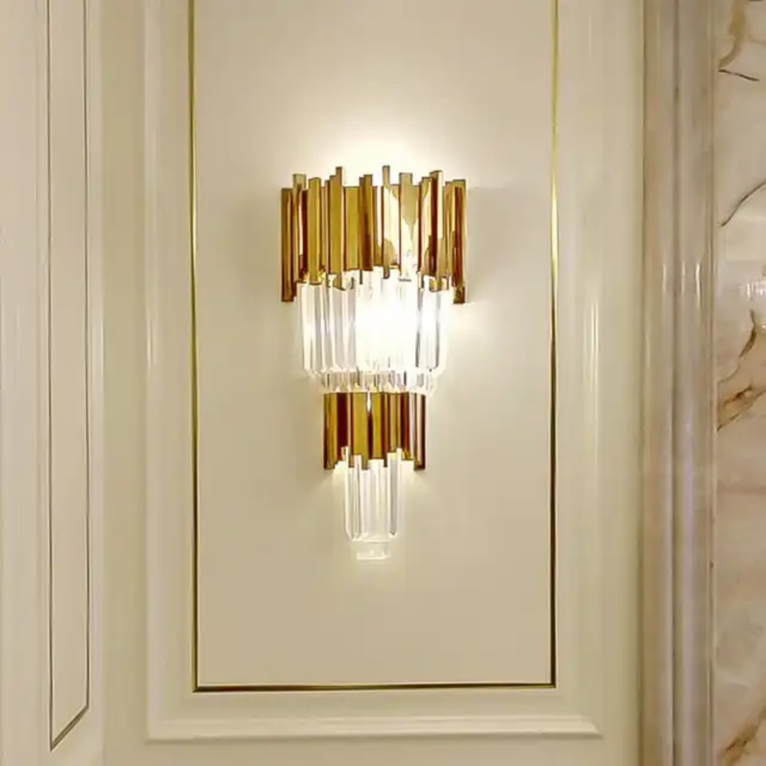 Double-layer sconce lamps