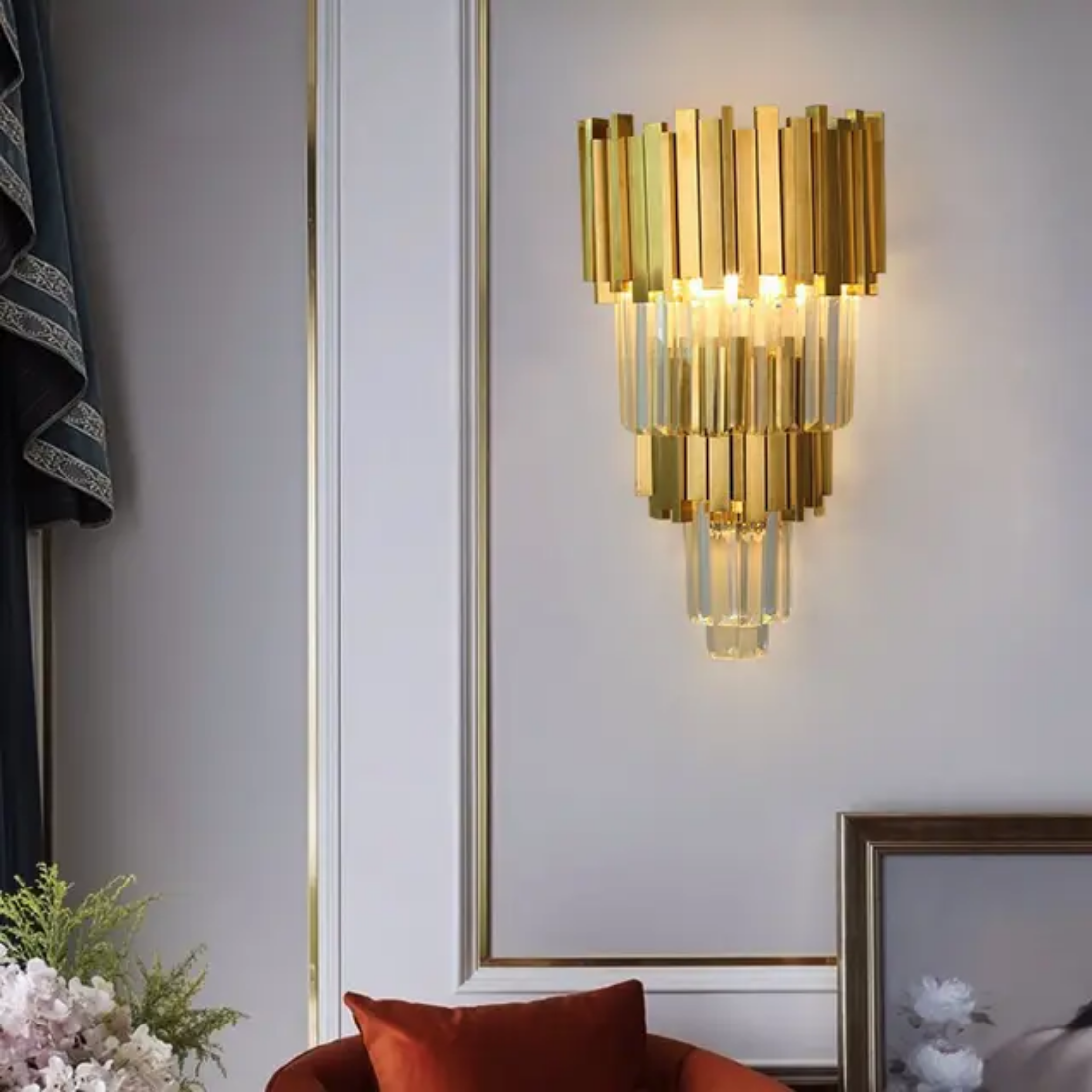 Double-layer sconce lamps