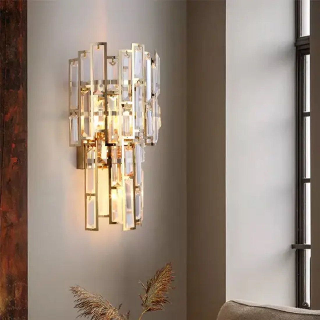 Postmodern design luxury Crystal Wall Lamp