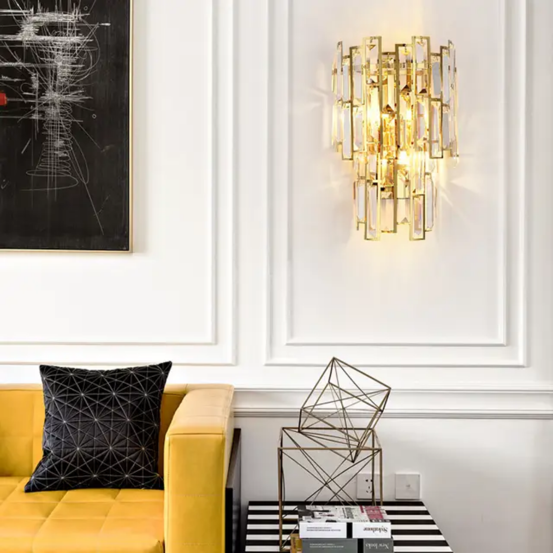 Postmodern design luxury Crystal Wall Lamp