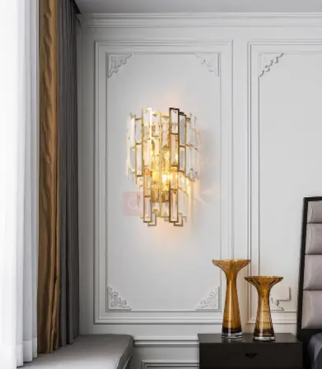 Postmodern design luxury Crystal Wall Lamp