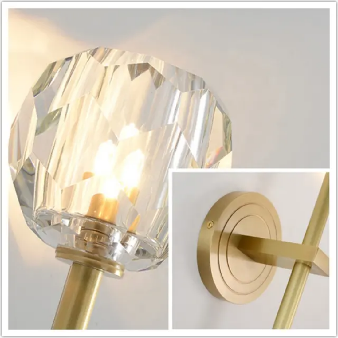 Double Lighting Crystal Lamp