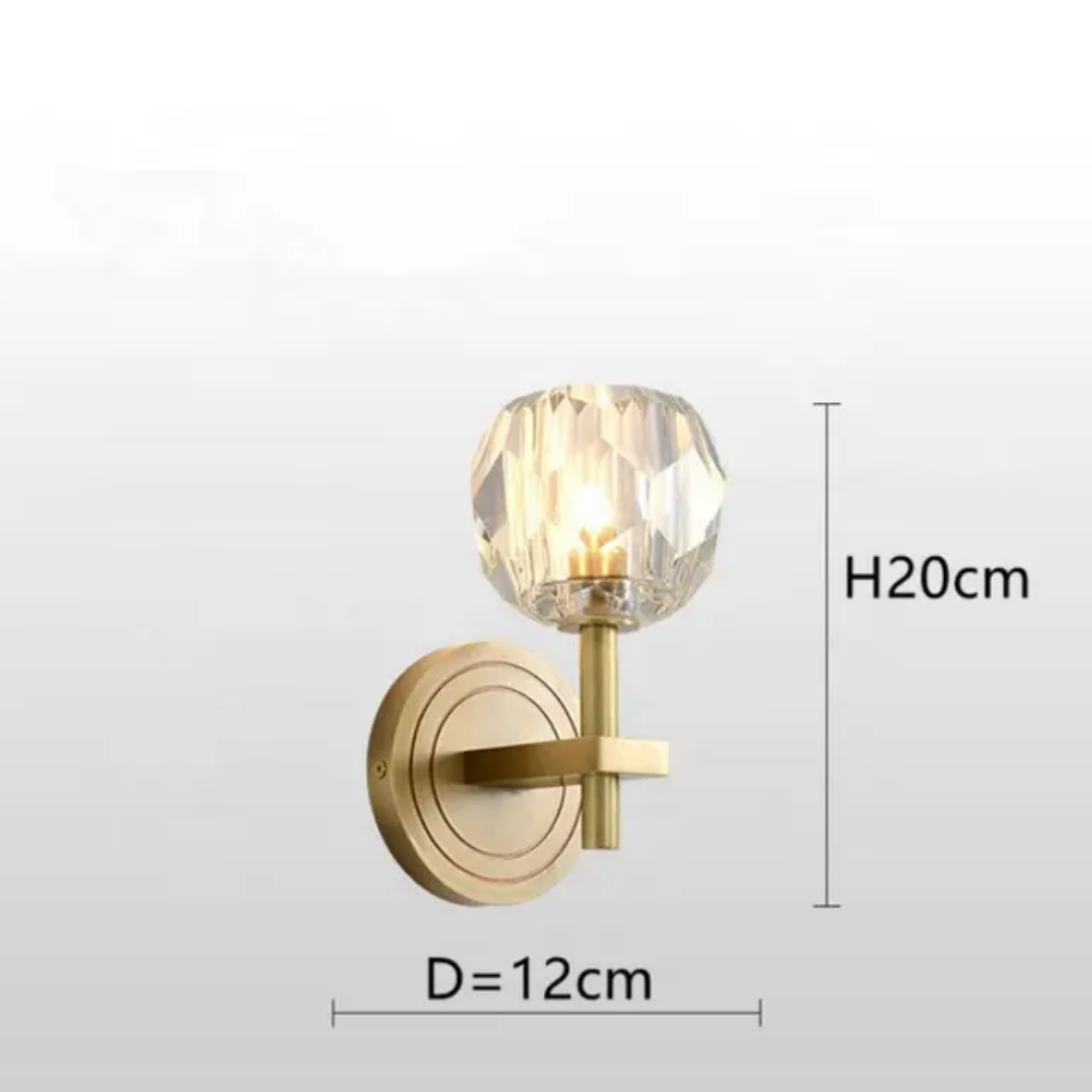 Double Lighting Crystal Lamp