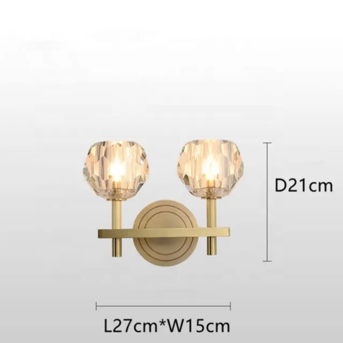 Double Lighting Crystal Lamp