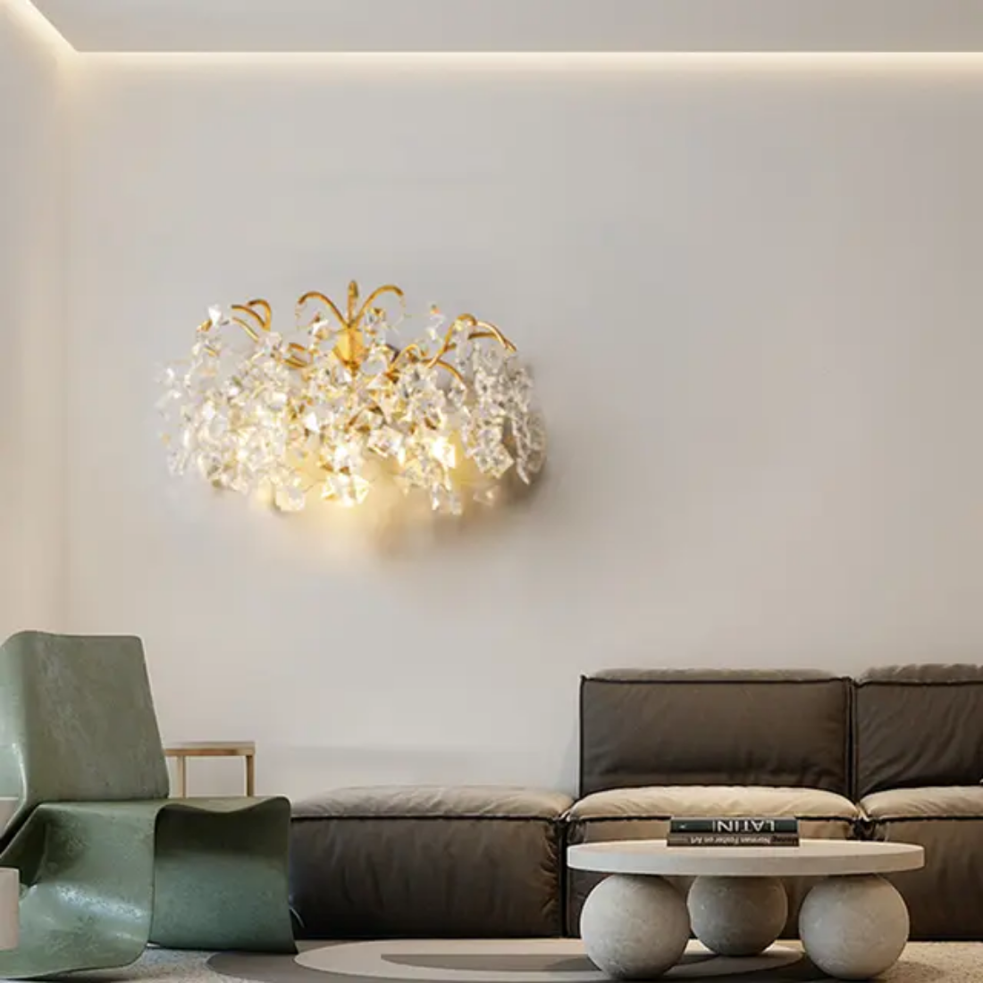 Modern tree Branch Crystal Wall Lamp