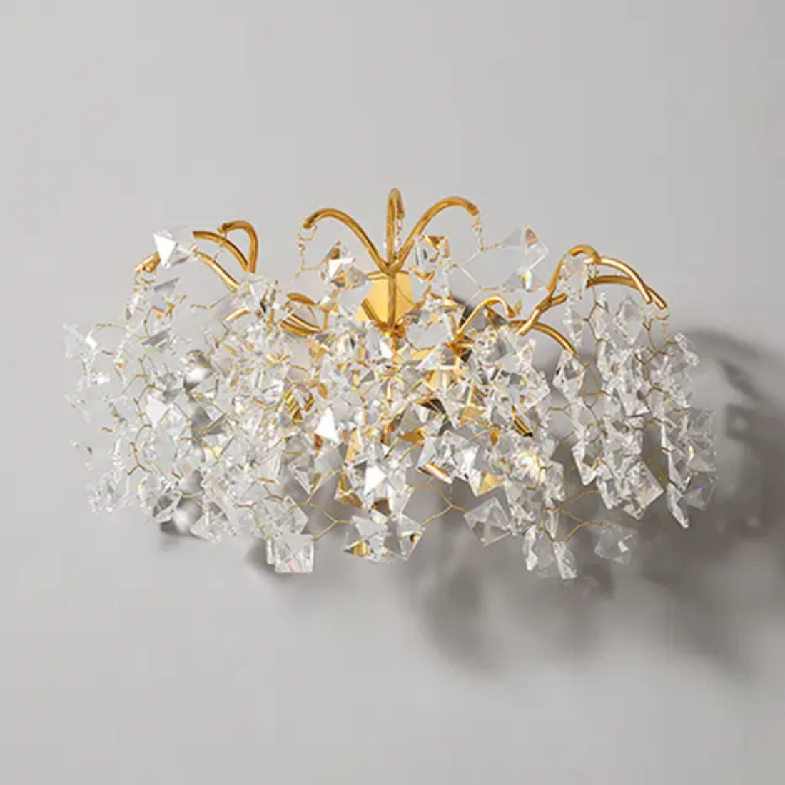 Modern tree Branch Crystal Wall Lamp