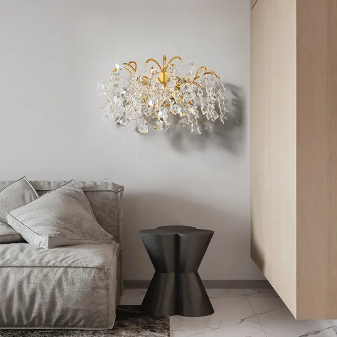 Modern tree Branch Crystal Wall Lamp