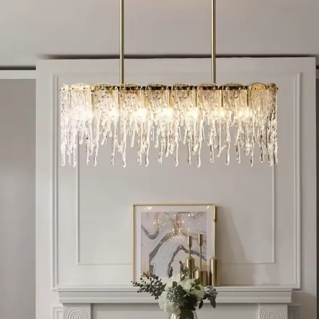 Rectangular Led Crystal Chandeliers