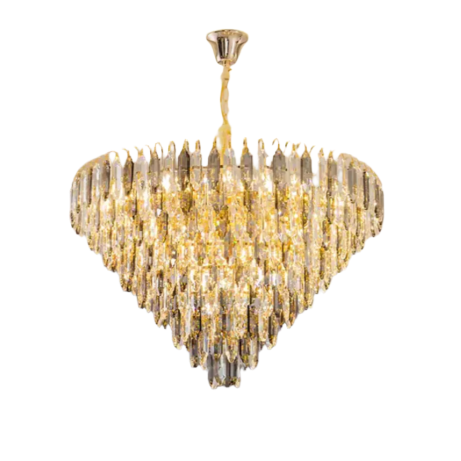 Residential Decoration K9 Crystal Chandelier Gold Crystal Chandelier Light