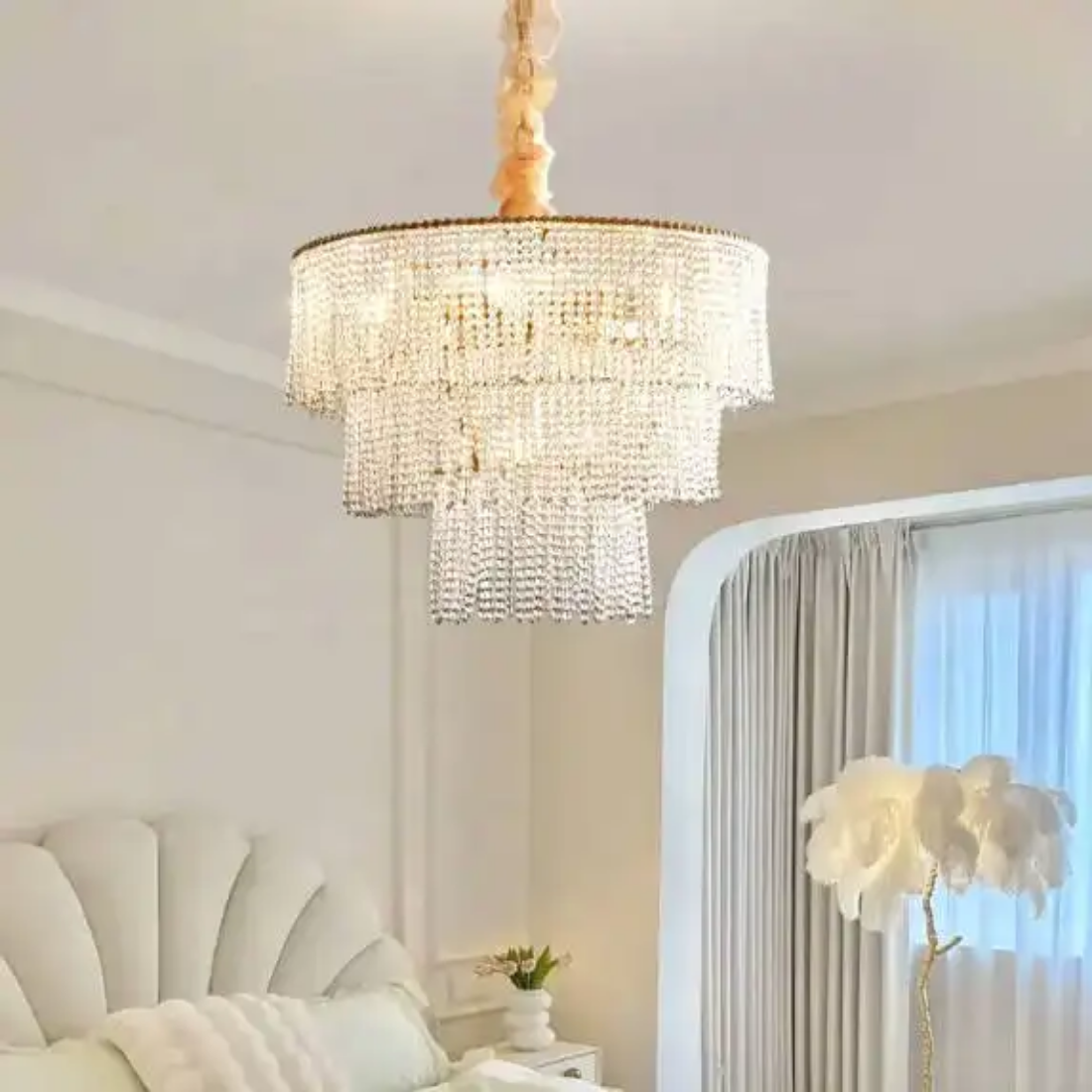 Raindrop Lamp Mount Crystal beads Ceiling