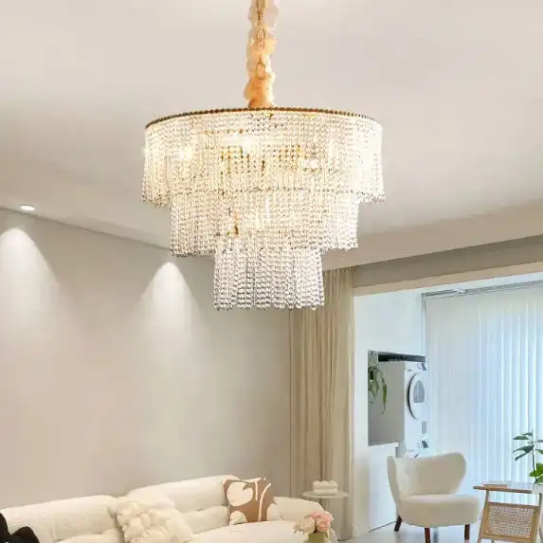 Raindrop Lamp Mount Crystal beads Ceiling