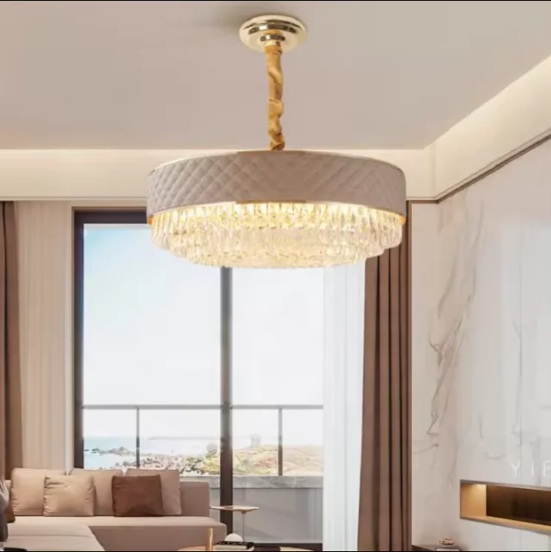 Luxury crystal round chandelier