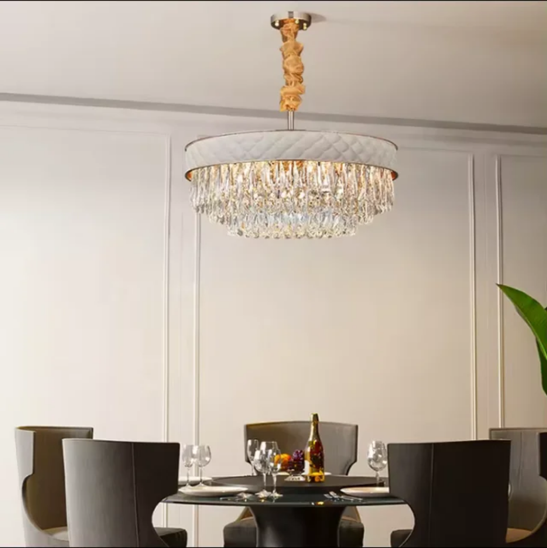 Luxury crystal round chandelier