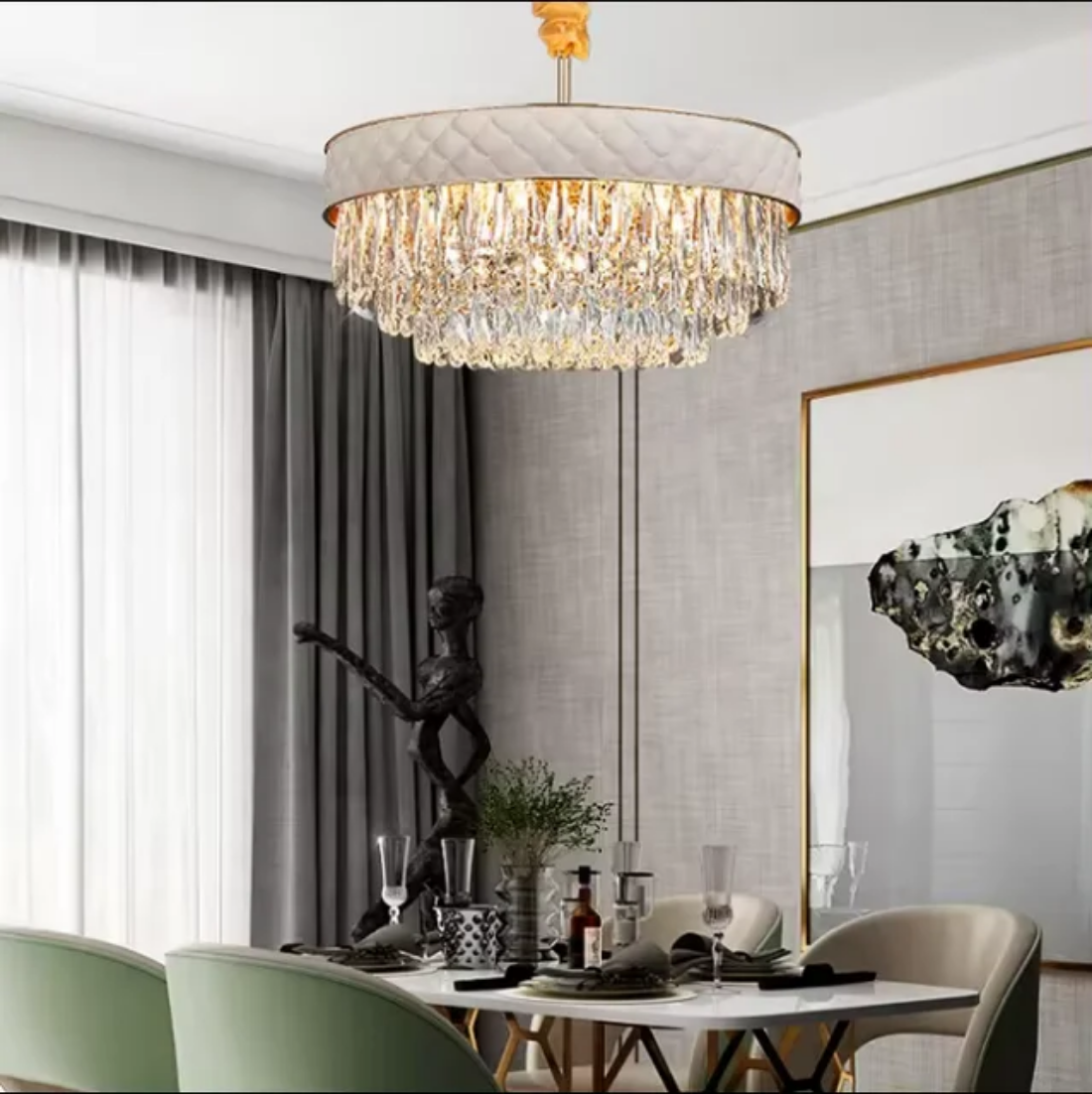 Luxury crystal round chandelier