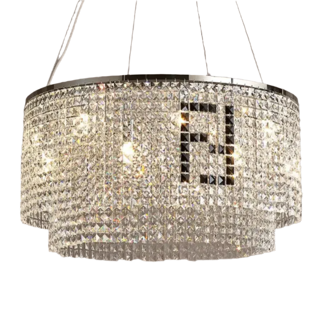 Pendant rectangular round water drop gold ceiling luxury crystal chandelier