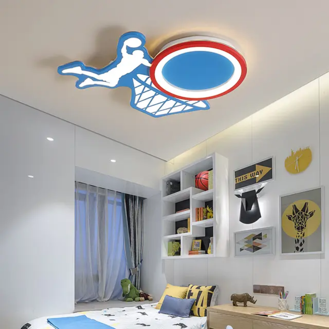 Kids decorative basketball ceiling lamp