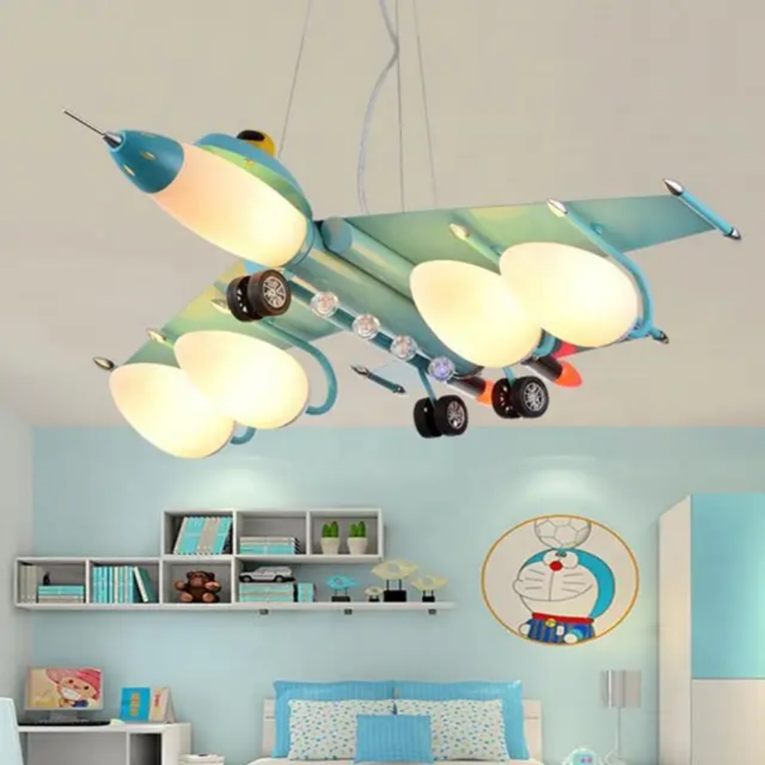 Aircraft hanging children pendant light