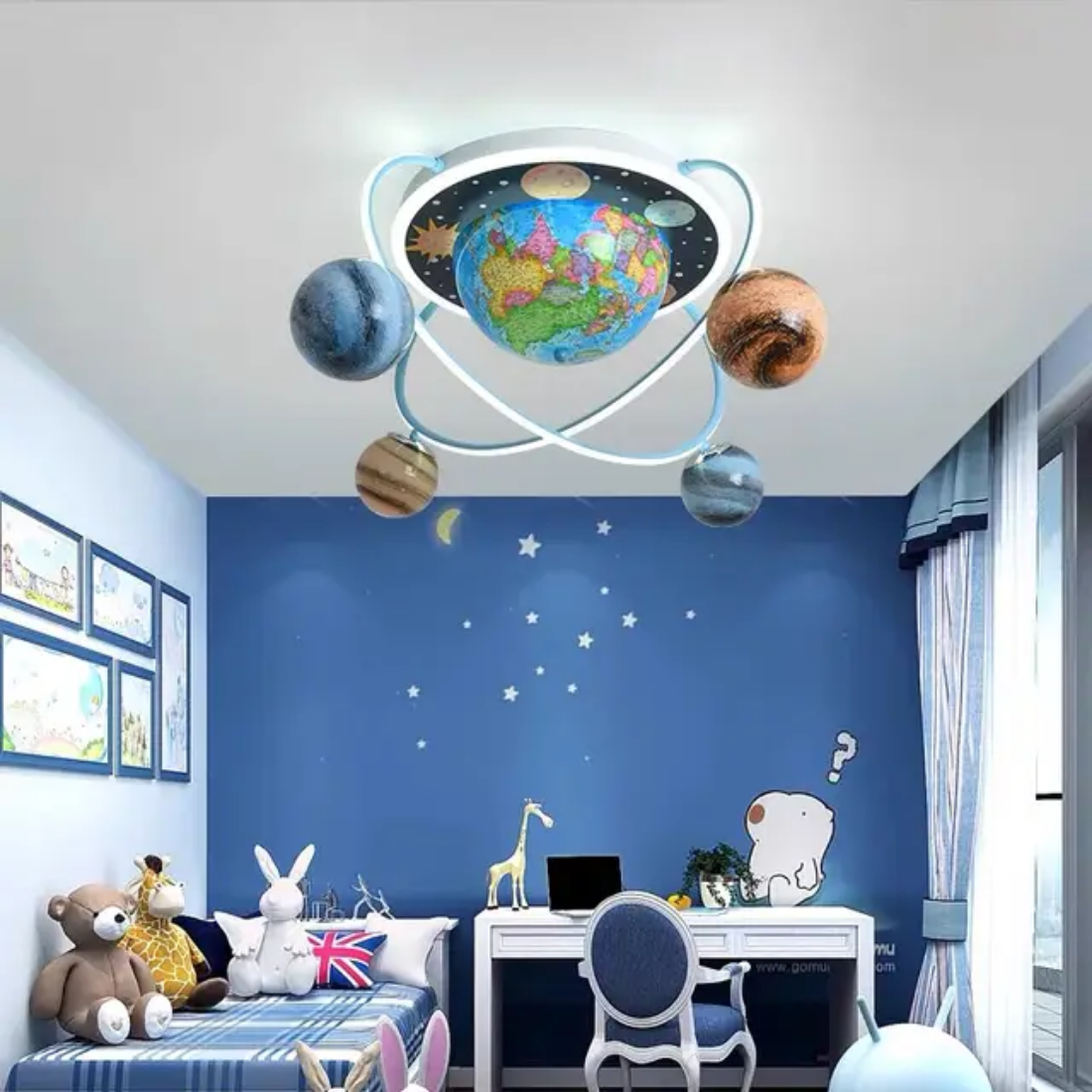 Universe Wandering Earth Satellite Cartoon Chandelier