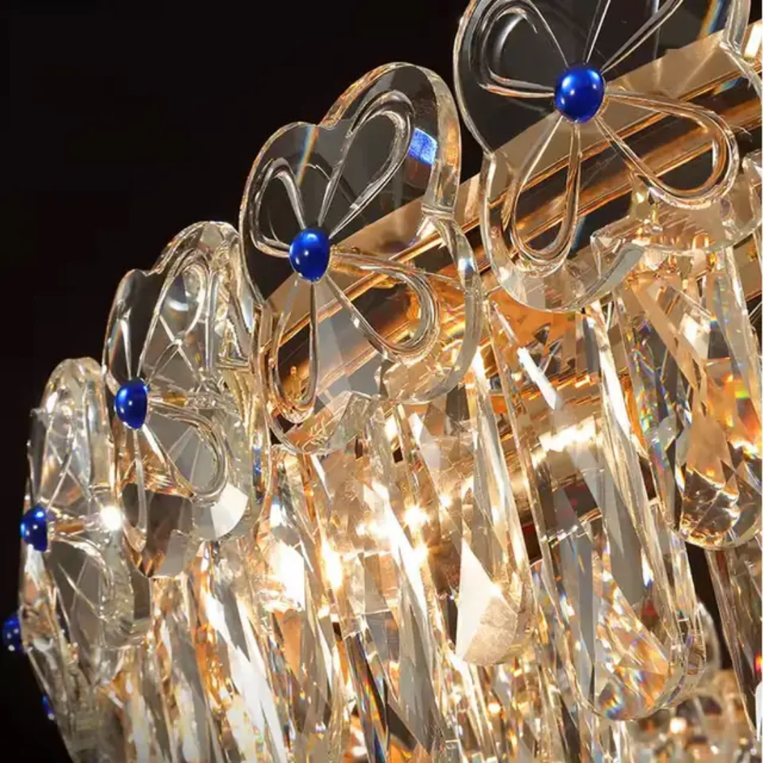 Crystal flower circle design chandelier