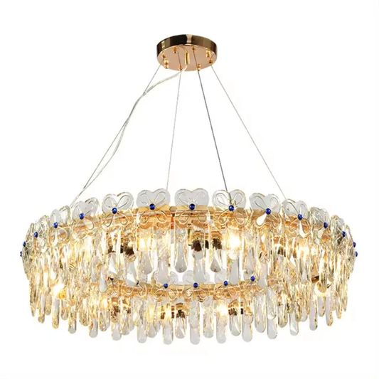 Crystal flower circle design chandelier