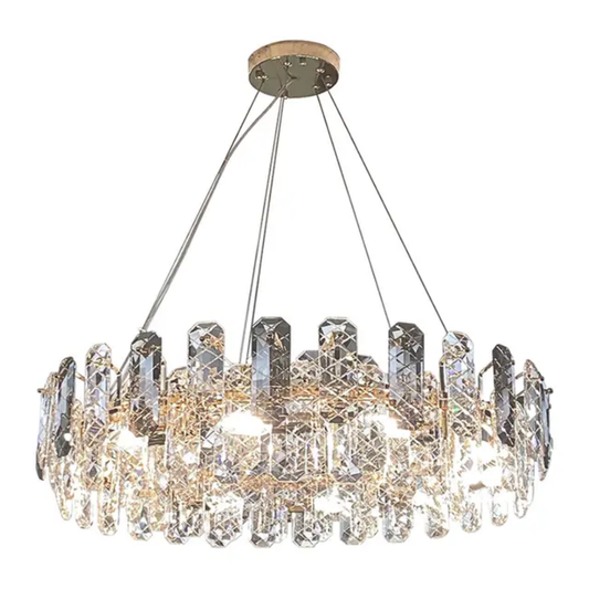 Modern luxury round smoke grey k9 crystal chandelier