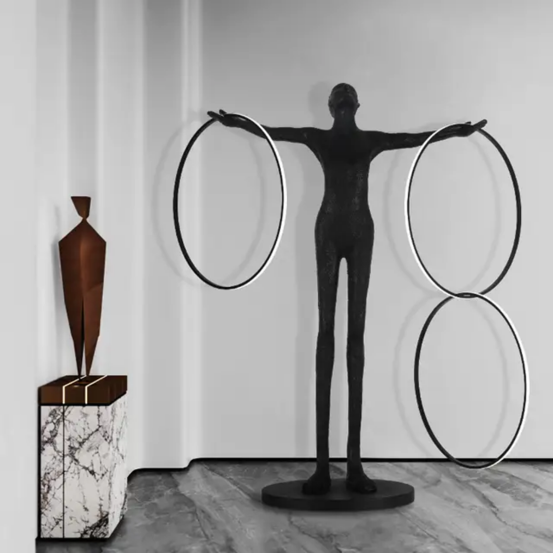 Humanoid Art Statue Floor Lamp