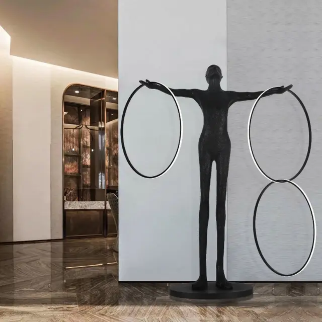 Humanoid Art Statue Floor Lamp