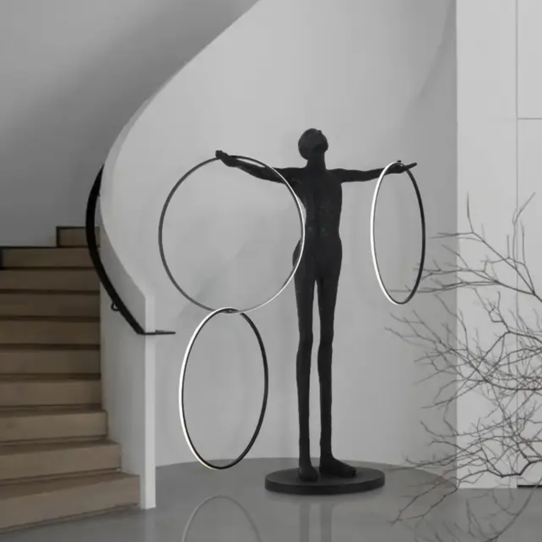 Humanoid Art Statue Floor Lamp