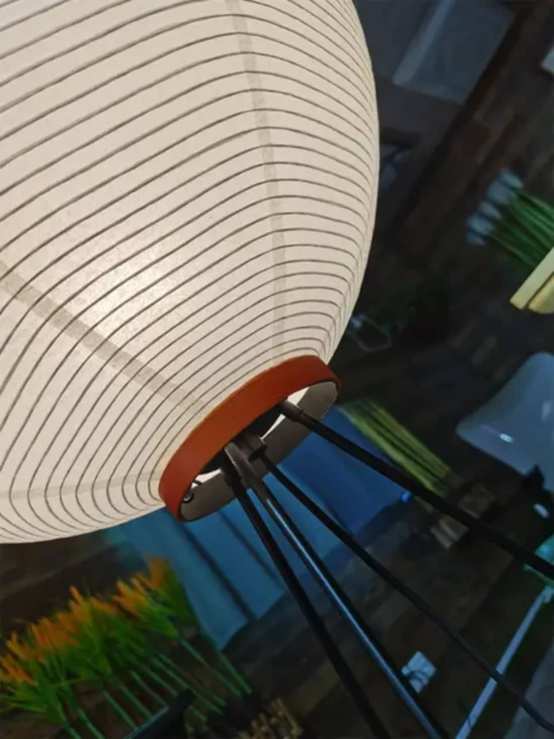 Rice paper shade standing floor lamp