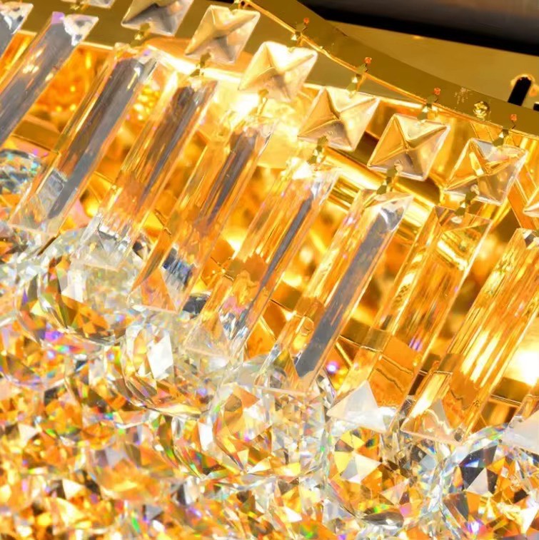 Modern gold luxury crystal ball ceiling lamp