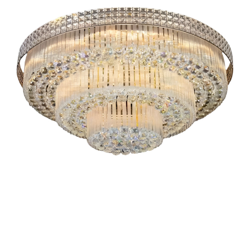 Luxury ceiling lighting chandelier lamp indoor round large k9 crystal ball ceiling light